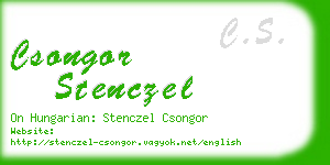 csongor stenczel business card